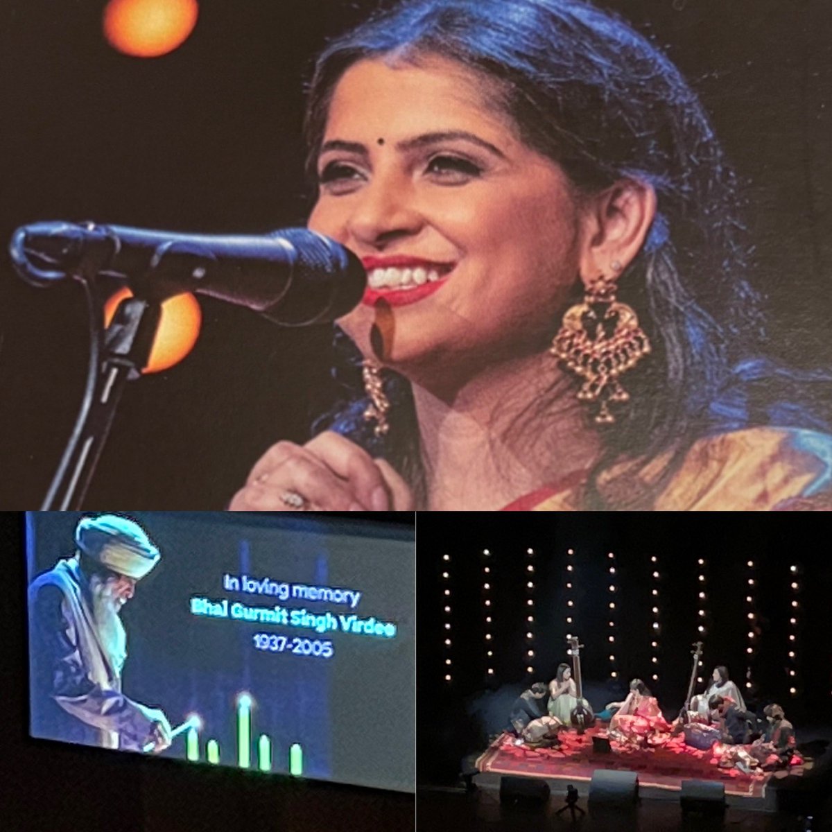 Ethereal music from @Singer_kaushiki accompanied by @MuradAliKhan13 & @TanmayHarmonium w fearsome tabla from Yashwant Vaishnav at the @darbarfestival at @BarbicanCentre (portrait pic by @rehmatphotofilm) #ragas #khayal #kaushikichakraborty