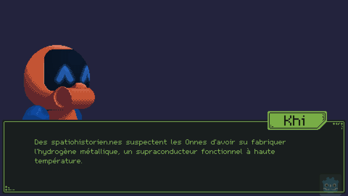 SciMyAn's tweet photo. Week-end d'exception pour ma 1ère #ScientificGameJam ! 🎮 Quel honneur de travailler avec ma ✨talentueuse✨ équipe pour le sound design et le storytelling. 

« Magne-toi le Khi »
🧲 Magnétisme
🧩 Puzzle Platformer
👽 Visual Novel
https://t.co/hx0ZmS04OA https://t.co/SdTGplNGQd