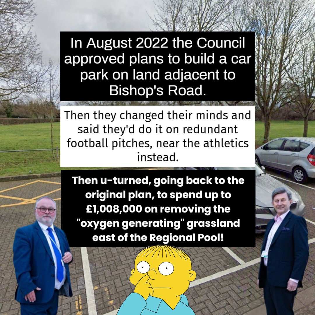 Darren_Fower's tweet photo. ๐
ฟ๏ธ It probably, won't surprise you to learn that the #ToriesAtTheTownHall haven't given a reason for their incompetent approachโ๏ธ
#CarPark #TheEmbankment #RegionalPool #CllrWayneFitzgerald #CllrSteveAllen #BishopsRoad #EastWard #CentralWard #Peterborough #AthleticsTrack https://t.co/CtEDz7Cj9T