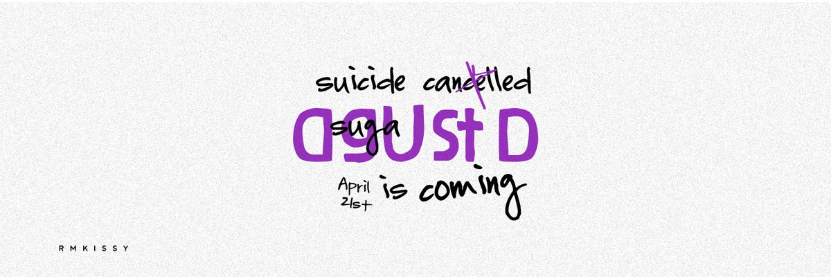 rmkissy's tweet photo. ✧ agust d (d-day) header write 
— reply for other colors! https://t.co/5IkYxEA6xb