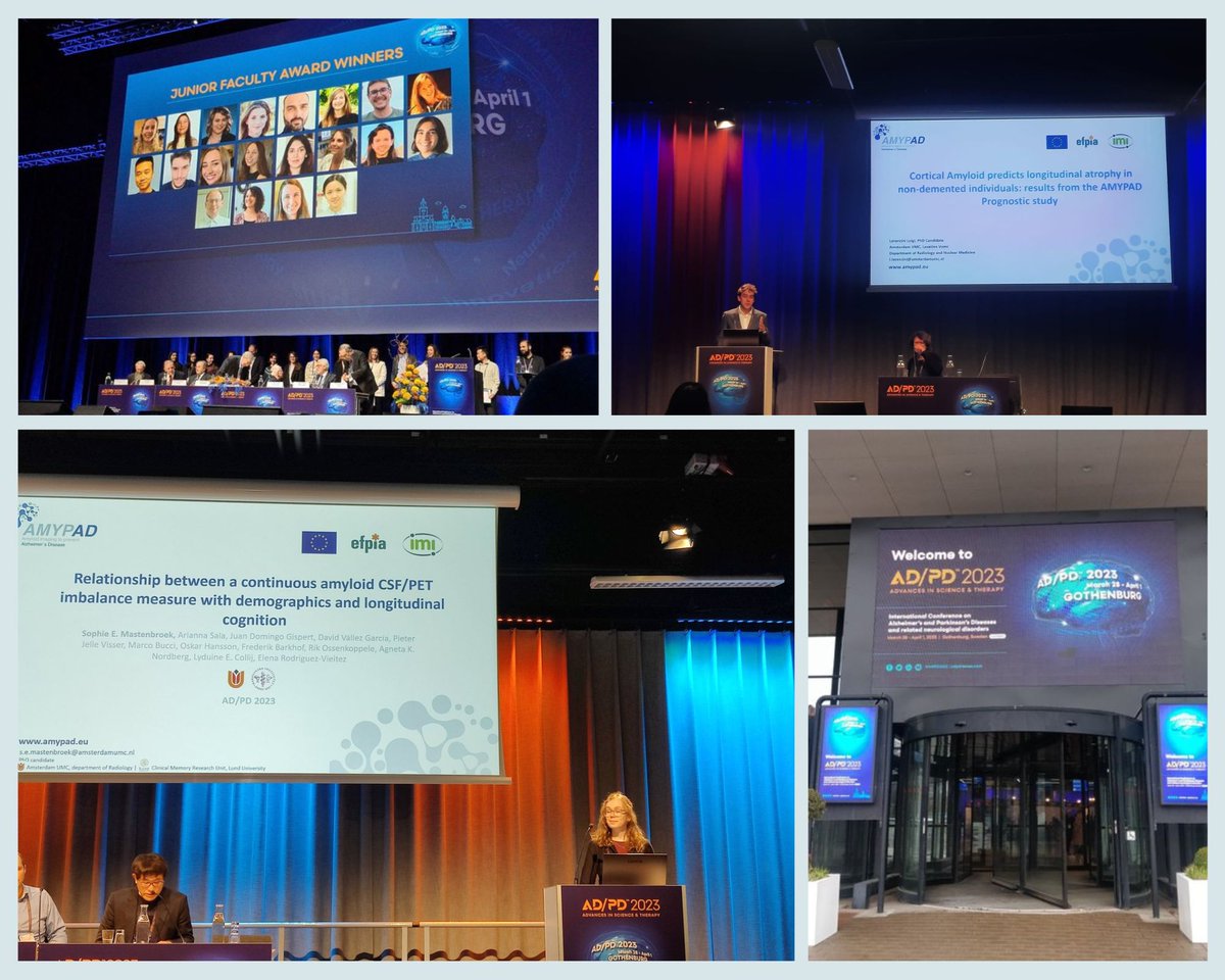 IMI_AMYPAD's tweet photo. We had a fantastic time at #ADPD2023 sharing our @IMI_AMYPAD work and listening to the latest breakthroughs in the #Alzheimer’s disease field. Thanks @adpdnet for the great event and the opportunity to present!

@IHIEurope @IMI2_NEURONET 

https://t.co/li9srOO7Fy https://t.co/d8OCaYWjgk