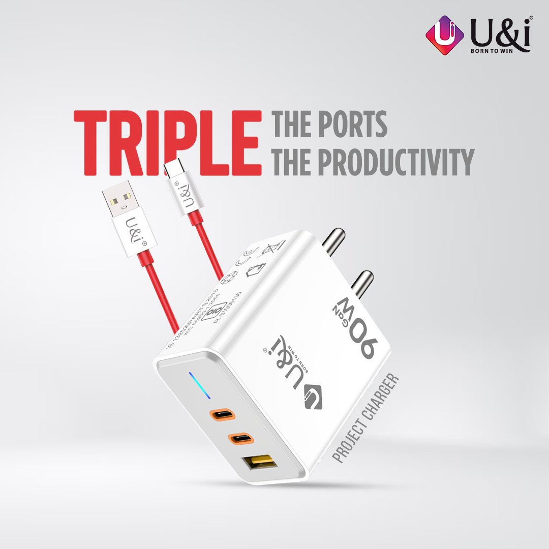 worldofUandi's tweet photo. Experience lightning-fast charging and triple-port connectivity on the move with the U&amp;i Project Series fast charger.
The perfect companion for your fast-paced lifestyle.
#Uandiworld #Uandi #UandiPrime #Uandicharger #Aceseries #Uandiadapter #charger #fastcharging #mobilecharging https://t.co/W7c2k1VwP9