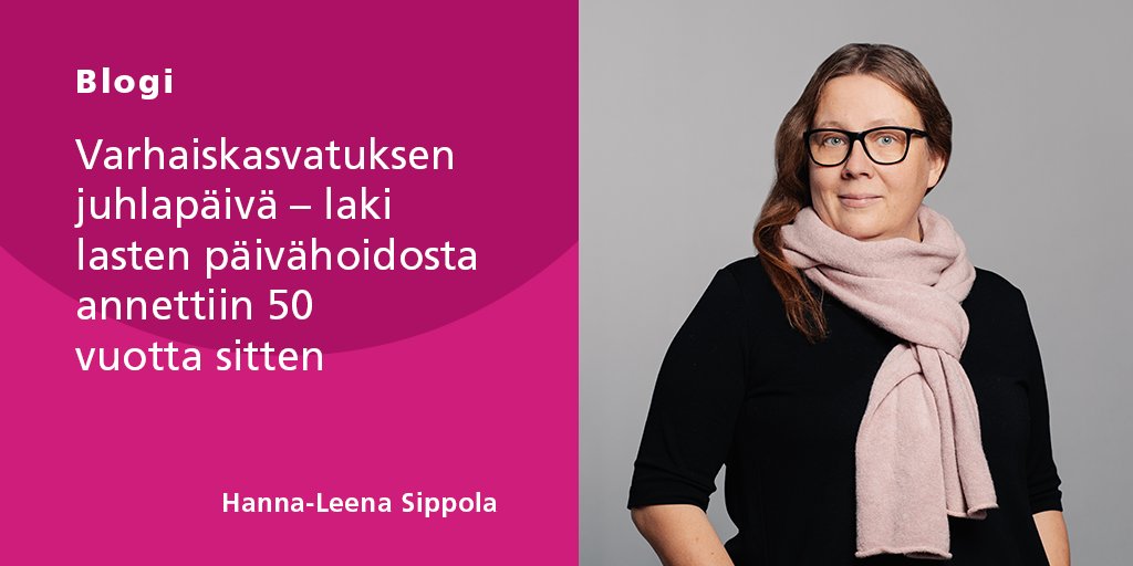 ValviraViestii's tweet image. Laki lasten päivähoidosta säädettiin 50 vuotta sitten. Lue Hanna-Leena Sippolan tuoreesta blogikirjoituksesta, kuinka laki on siirtynyt 1970-luvulta nykypäivään. valvira.fi/-/varhaiskasva… #varhaiskasvatus #blogi