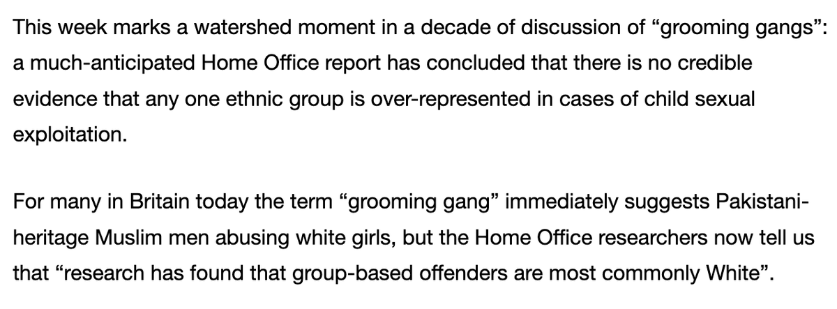 But no problem with the majority of grooming gangs, who are white? Bit weird!