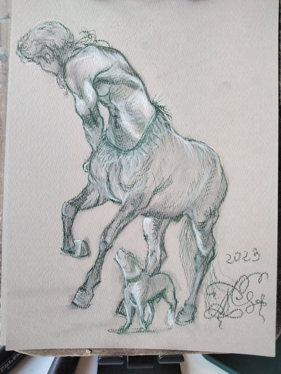 tatanasin10's tweet photo. Centaur with dog. #centaurt #NFTCommmunity #NFTCollection #opensea #NFTArts #OpenSeaNFT #OpenSeaCollection #ARTNFT #nftcollectors #drawthisinyourstyle #sketchbook #nftarti̇sts #NFTArtworks https://t.co/qpL7gWokZY