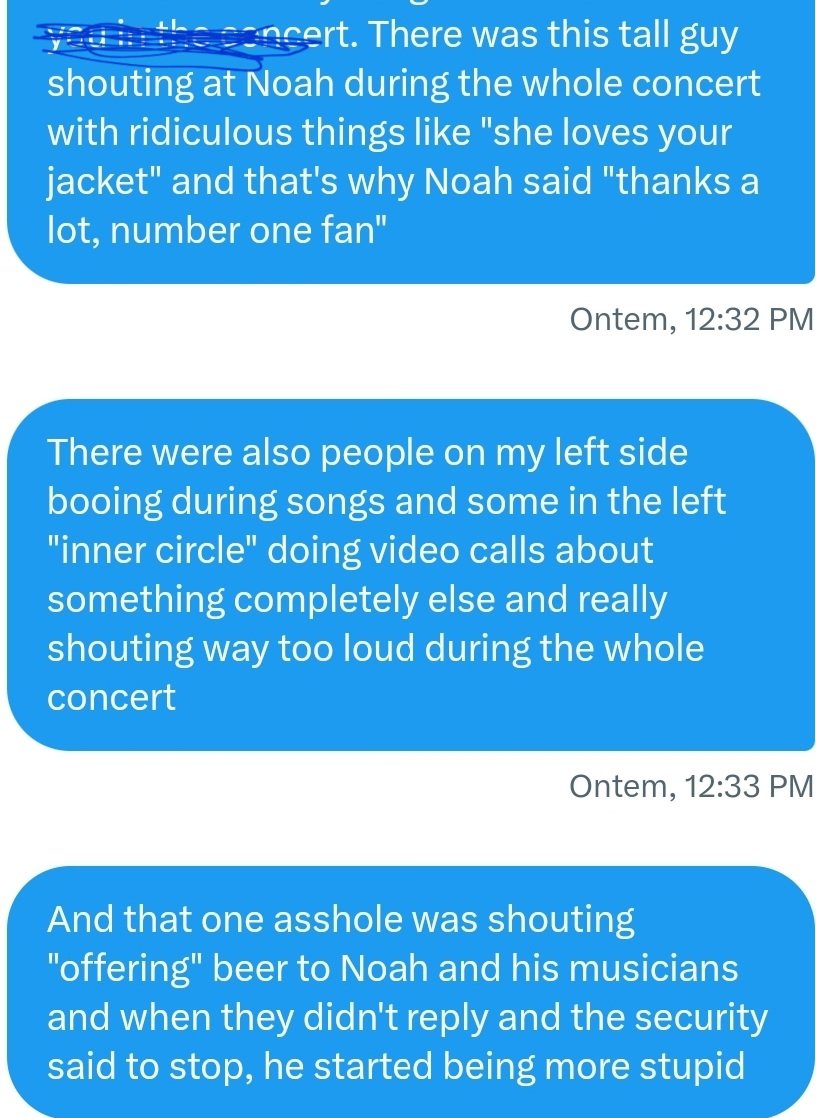 ifyouseejoana's tweet photo. @cmdeltatee @NoahKahan Here's the gist of it. Like that specific dude was shouting the whole concert, I was so pissed I even screamt at him... https://t.co/cVwNWORuoH