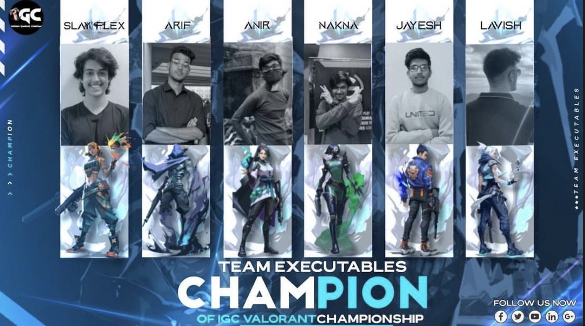 EXECUTABLES_esp's tweet photo. A huge congratulations to Team EXECUTABLES eSports on winning the IGC Valorant Tournament organised by INDIAN GIMING COMPANY.
Congratulations to the roster team! You boys have surely made us proud.

#EXECUTABLES #VALORANT #Esports #IndianGaming https://t.co/In69uUtDcs