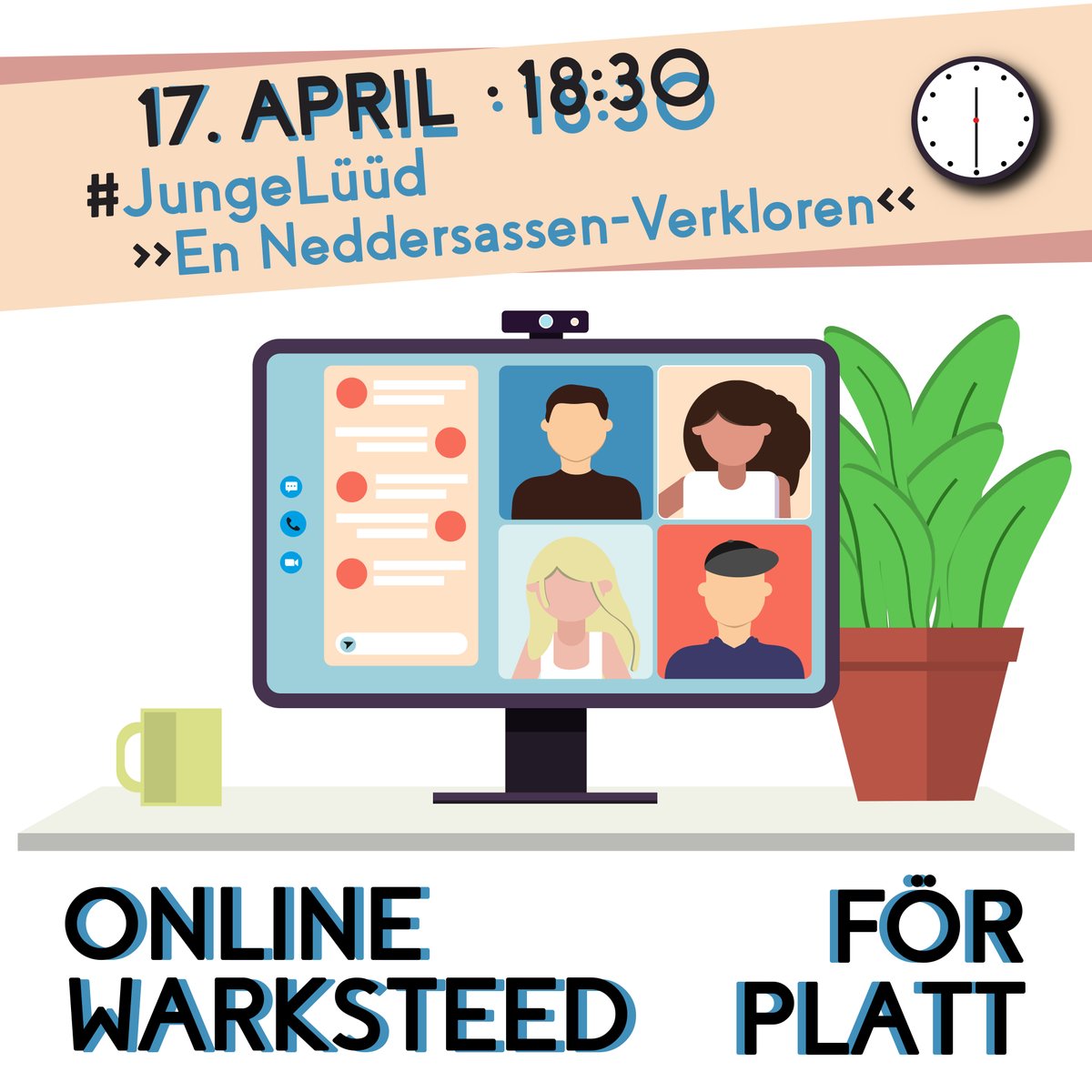 JungeLuud's tweet photo. Wat al as Berliner Verkloren passeert is, wüllt wi nu för dat Bunnsland Neddersassen angahn un fastholen, wat sik de jungen Lüüd vun't Land verhaapt. 

Mellt jo geern an bi info@niederdeutschsekretariat.de an.

#platt #plattdüütsch #plattdeutsch #niederdeutsch #plattpolitik https://t.co/xUThqazJZC