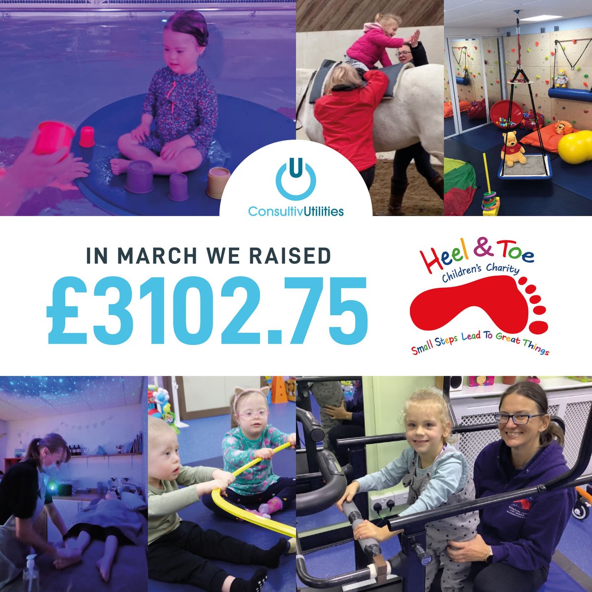 In March we've chosen as a business to support Heel and Toe Children's Charity,' which provides a range of therapies to children with physical disabilities and complex needs. We have donated £3,102.75 as a contribution to support their work. bit.ly/3U2A7Ao