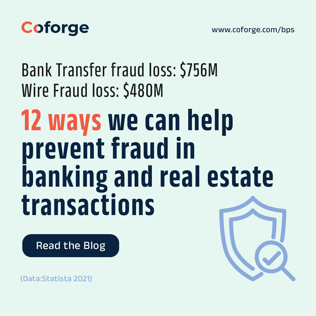 Coforge_Tech's tweet photo. This is a subcategory of Business Email Compromise #fraud, which was $1.4B in 2021 according to the FBI. While helping our customers address #WireFraud. we talk about 12 preventive measures in this blog. https://t.co/6PqBThzIK9 https://t.co/gLIKxQlFK7