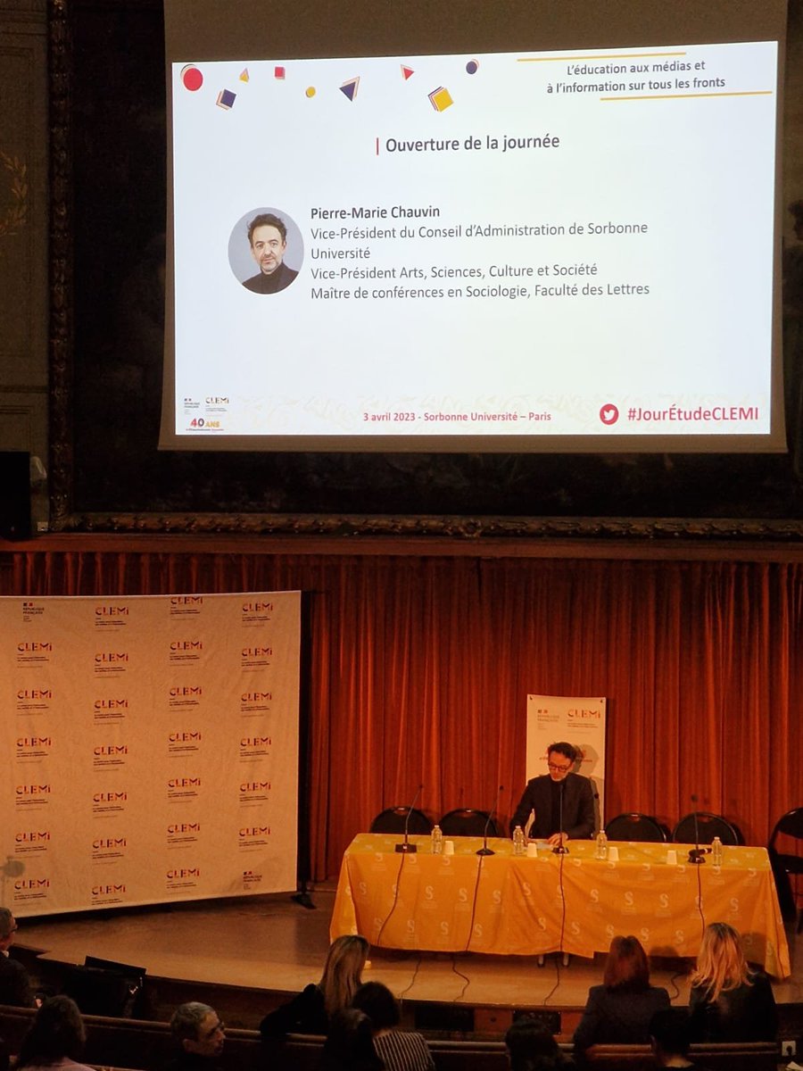 Pierre-Marie Chauvin : "L' #ÉducMédiasInfo est avant tout l'éducation à un temps de la pensée, à une prudence informationnelle" #JourÉtudeCLEMI