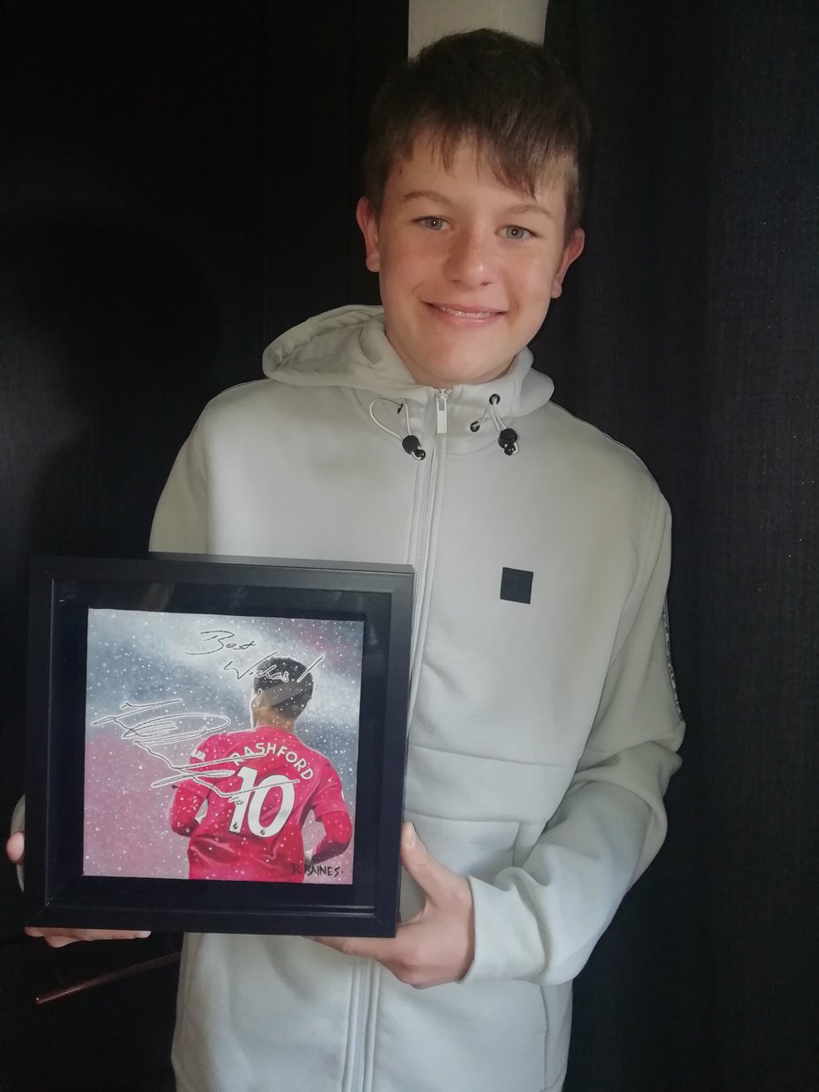 crafty_cup's tweet photo. @MarcusRashford @RossBainesArt you've just made this boys birthday, week, month and probably year! A truly fantastic piece of work. Thank you both for doing what you do best ❤️
#marcusrashford #ManUtd #inspiration #topart #celebrityart @ManUtd https://t.co/ECI0KpRxKV