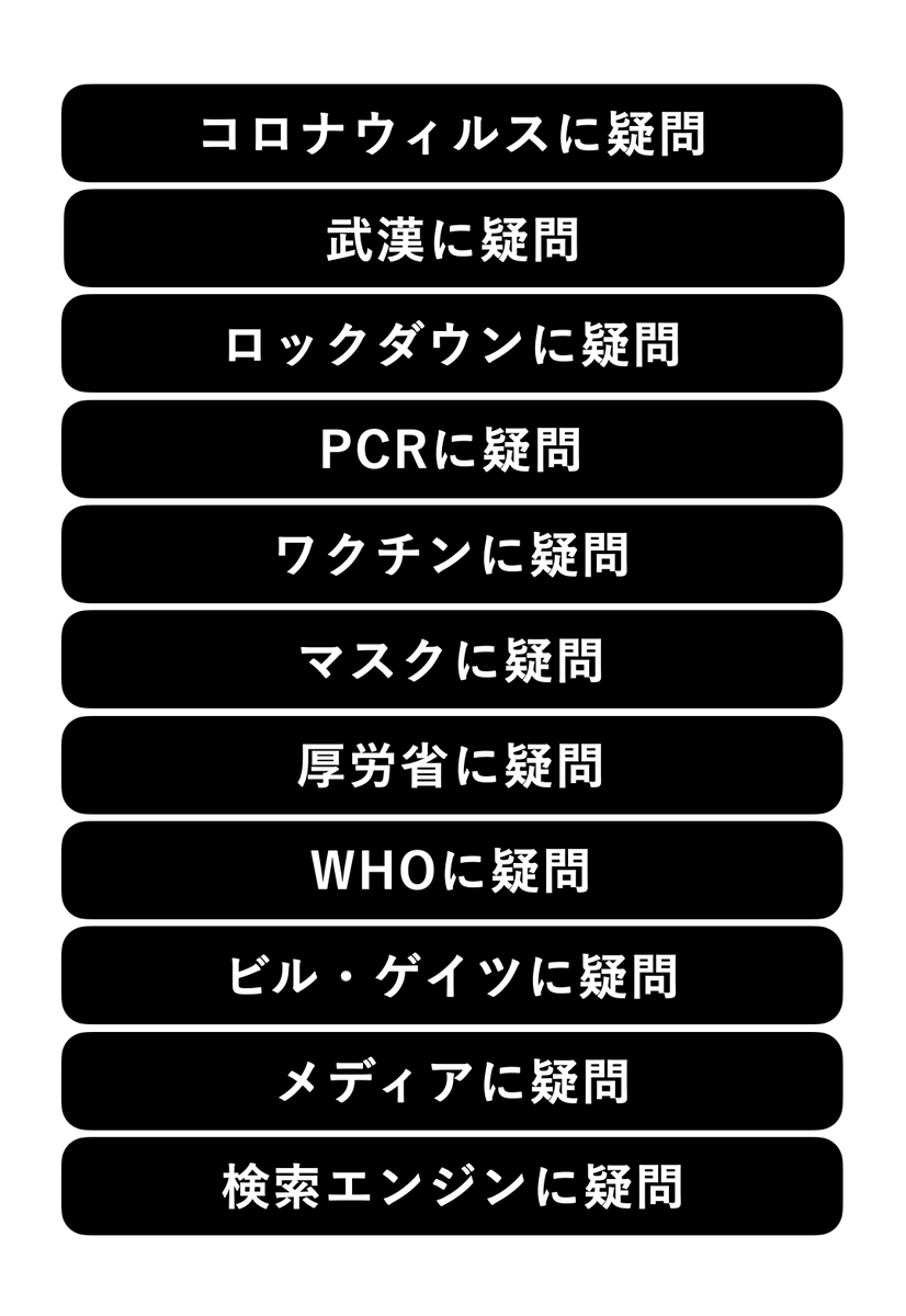 ウイルスに疑問
５Gに疑問

この２つを入れなきゃ話にならない

コオロギに疑問が無いのは
コオロギ入れちゃうと酸化グラフェンと結びついてしまうからだよね？

ウイルスが存在しないことと
５G電磁波、酸グラは隠したいんだよね 