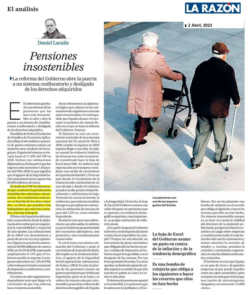 CSIFnacional's tweet image. #CSIF rechaza la nueva reforma de las pensiones porque penaliza de nuevo a los trabajadores y además es insostenible. 

🗣️ Pedimos un debate abierto al conjunto de sindicatos: CCOO y UGT vuelven a ser cómplices de los recortes en el acceso a la jubilación. @dlacalle