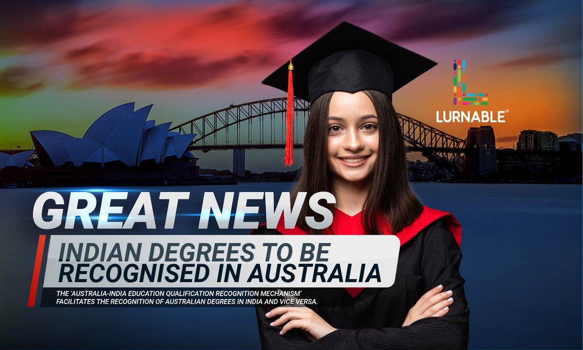 The ‘Australia-India education qualification recognition mechanism’ facilitates the recognition of Australian degrees in India and vice versa. Read more: bit.ly/LurnAbroad11 

#australiaindia #education #latestnews #indiangraduates #australia  #career