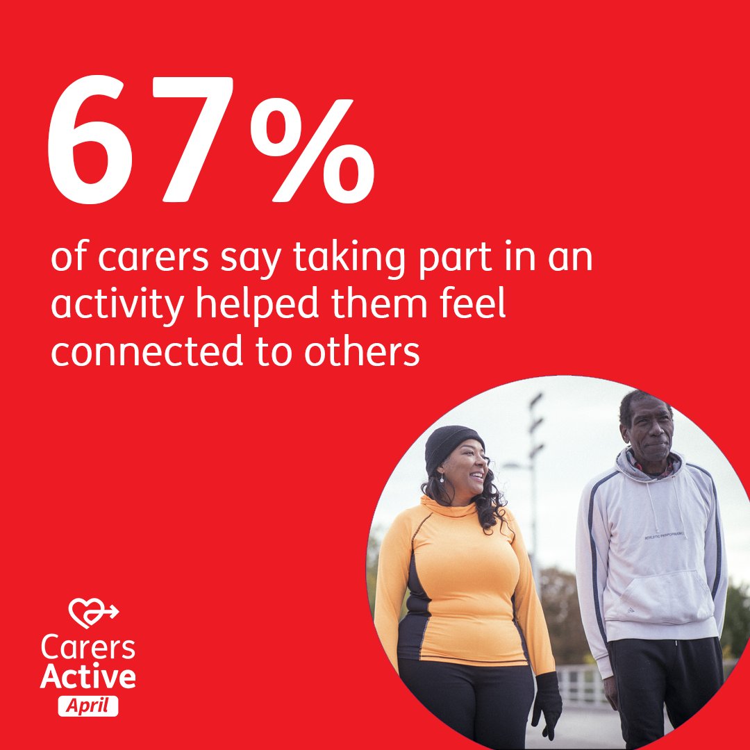 Today is the first day of #CarersActiveApril! Together with @CarersUK, we’re supporting carers to look after their own wellbeing and build physical activity into their routines 💪 Find out more and get involved: carersuk.org/carersactiveap…
