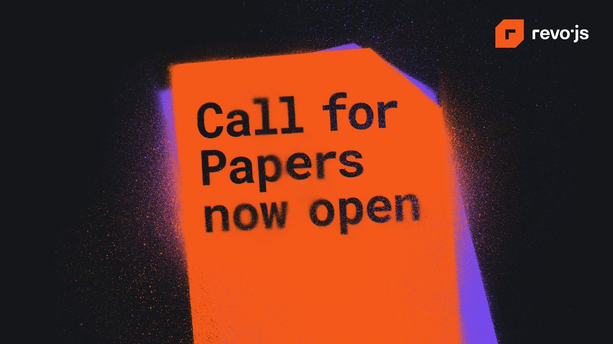 revojsro's tweet image. Do you have a JavaScript talk that can stir up change? Apply to our Call for Papers until June 4th and be part of the revo.js 2023 speakers' line-up.

Learn all the necessary details on revojs.ro/2023/cfp/ and submit your proposal(s)! Good luck and {...word} 🤞