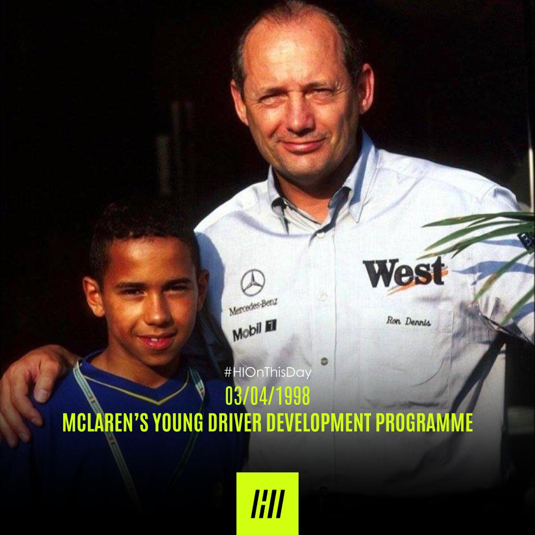 #OTD McLaren announced the signing of 13-year-old
<a href="/LewisHamilton/">Lewis Hamilton</a>
to their Young Driver Development programme.  The rest is history 😌🤌