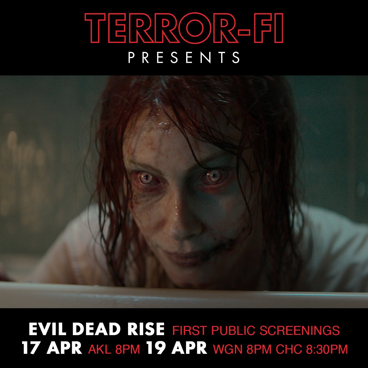Be the first to see EVIL DEAD RISE… the frightening and blood-soaked return to the iconic horror franchise… shot right here in Aotearoa! Tickets available now: terrorfifest.com