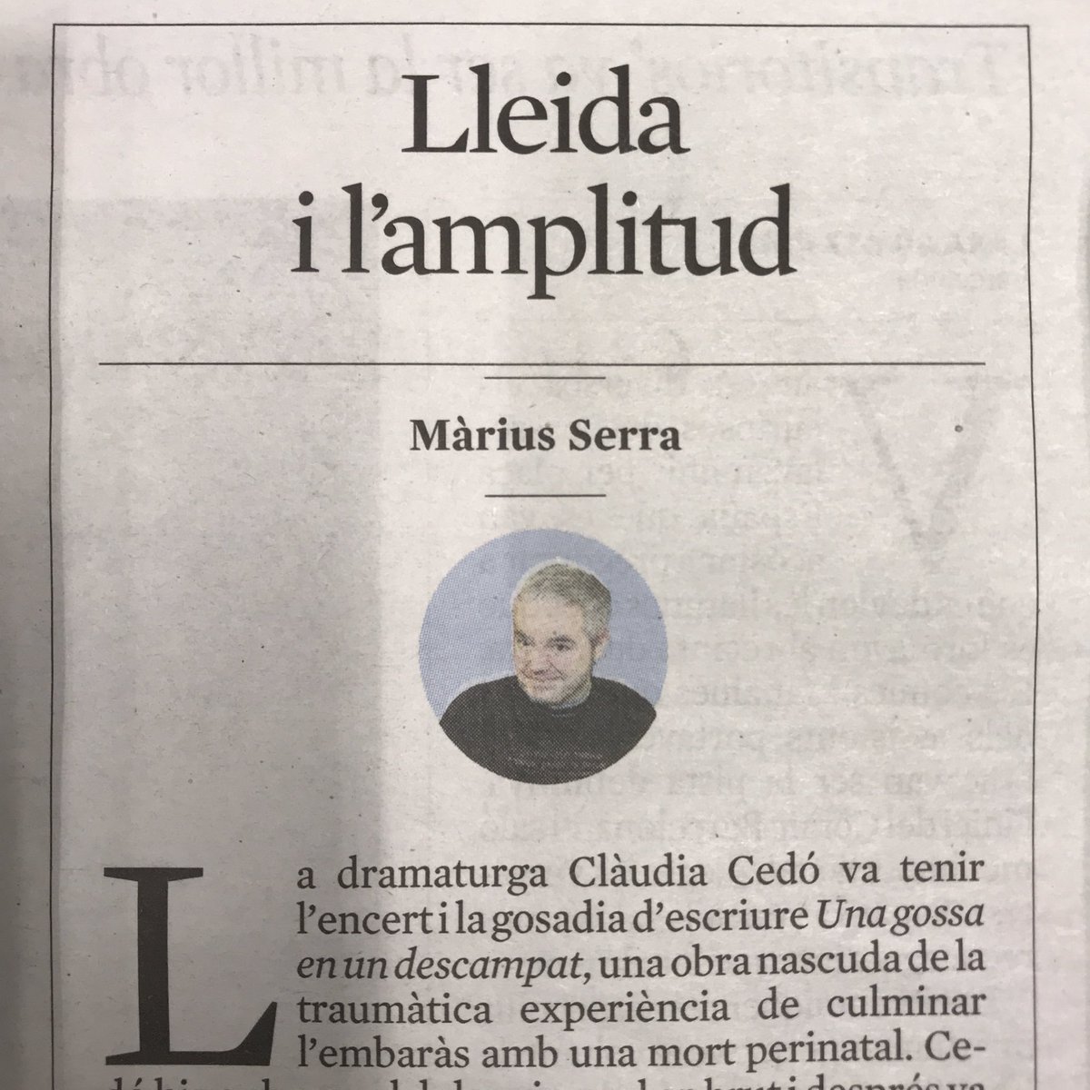 jaume_barrull's tweet photo. El dissabte el @mariusserra ens va arrencar un somriure amb aquest article a @LaVanguardia. ☺️ https://t.co/okOEWL1qba
