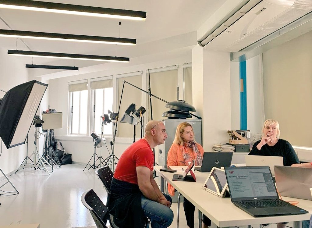 sim010101's tweet photo. With the Great teams of @MyDocumenta 
@uaberta  @EinaBcn @EuropeanUniCy
Last week in #Cyprus

Discussing the Curriculum and Teachers Guide of the #ARDESproject @EUErasmusPlus 
#erasmusplus #SEPIE

#Art #Design  #Sustainability 
#ProudToBeEUC https://t.co/GTjVX8OYVJ
