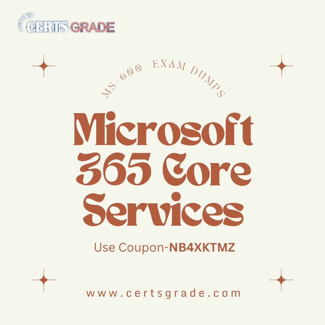 certsgrade's tweet photo. Become Microsoft Certified Expert With Our MS600 Exam Dumps. Learn from experts and gain hands-on experience with real-world scenarios. Use coupon code NB4XKTMZ to avail of 16% off on all exam products.
#exam #dumps #guide #test #study #certifications #MS600 #Microsoft #Exam https://t.co/Wdjqb8Ukns