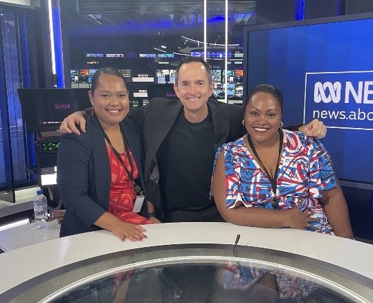 ABC is strengthening its commitment to covering the Pacific. So cool to host our Solomons correspondent ⁦@_Chrisnrita_⁩ and Fiji correspondent ⁦@LiceMovono⁩ today.