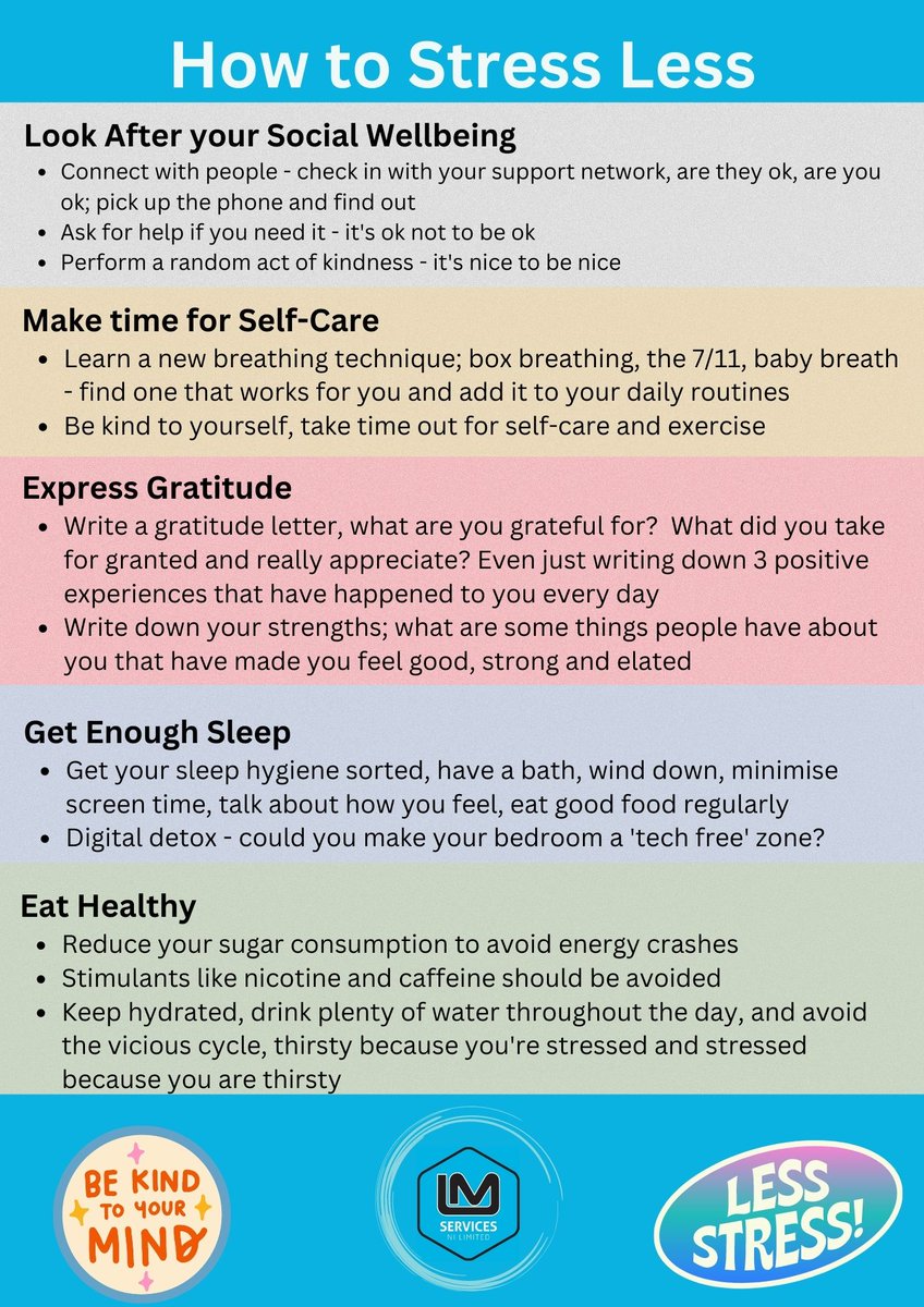 April is stress awareness month &amp;while stress is our body's natural response to dealing with pressure too much stress over a long period of time may have a negative impact on how we feel &amp;perform at work. Remember Action Changes Things so ACT now!