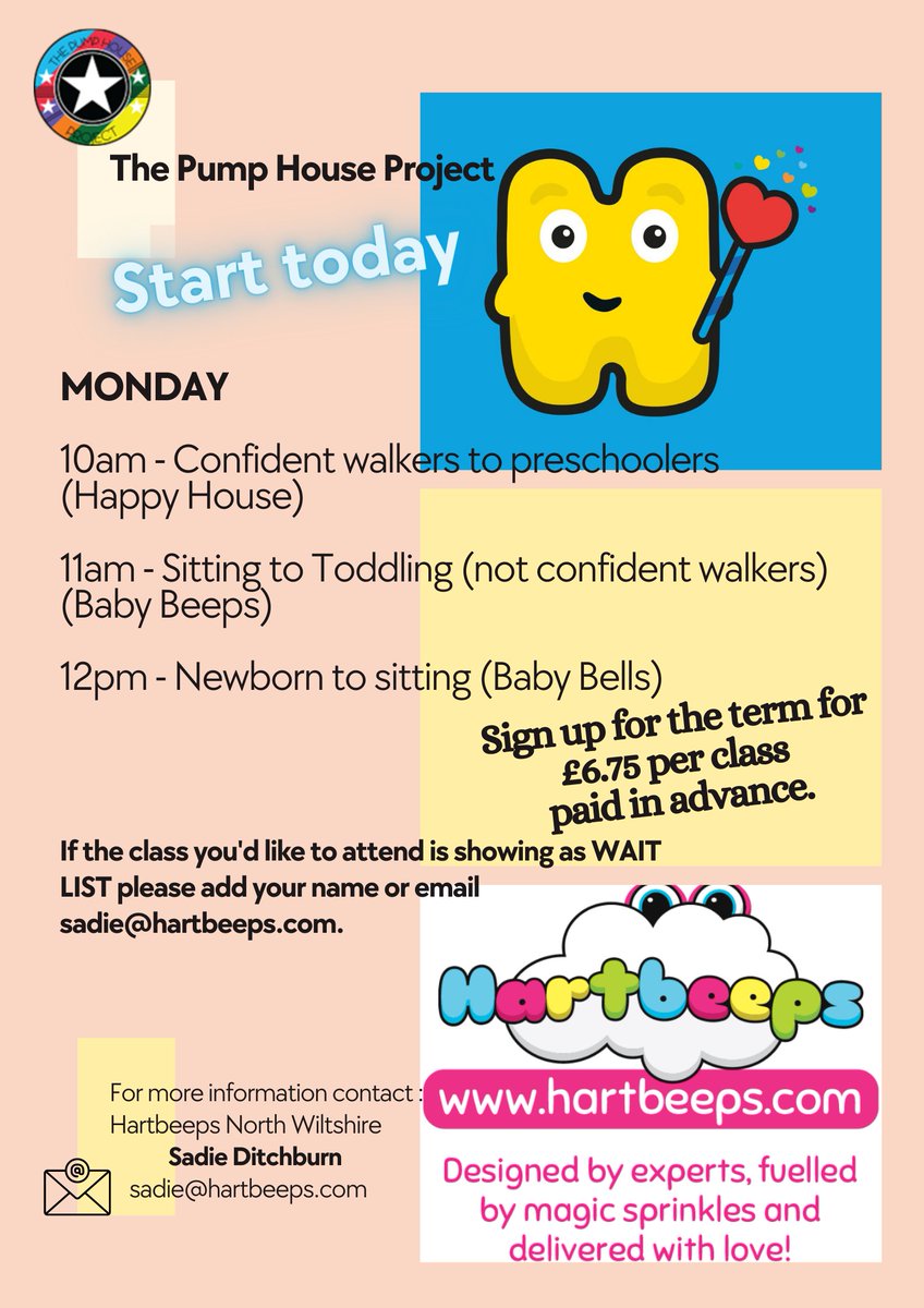 ThePumpHousePro's tweet photo. Why not come to The Pump House Project and try Hartbeeps UK .

Hartbeeps are original musical story tellers and creators of multi-sensory play for babies and young children. 

Doors open at 10:00 am 

If you want to book, please go online :

 https://t.co/An9yZW4pnL

#comunity https://t.co/Z25Pag18xE