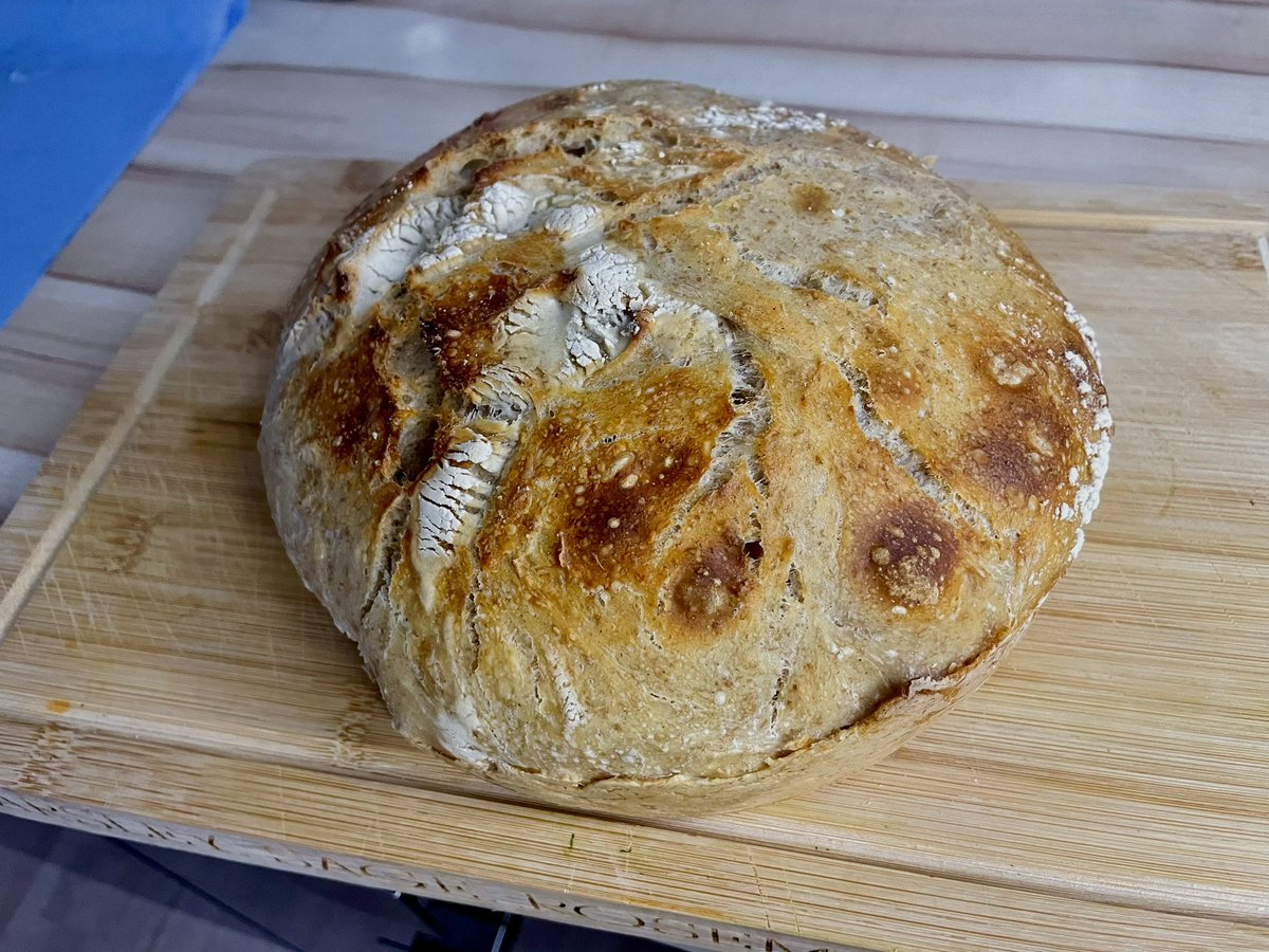 BridieRogers_'s tweet photo. There’s just something so satisfying about baking your own #sourdough bread. Happy with how this turned out 😋 

#sourdoughbread #homebaking #crustybread #homemade https://t.co/xHlDB4H9t8