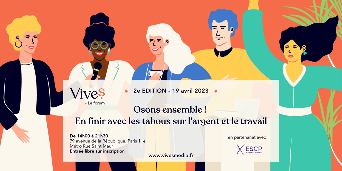 Femmes des Territoires (@fdesterritoires) on Twitter photo Est-ce que pour vous aussi, l'argent peut être encore un sujet tabou ? 💸
Venez en discuter au forum <a href="/MediaVives/">ViveS_media</a> le 19 avril prochain !
ViveS, c'est le média pour l’#empowerment économique et financier des femmes.
eventbrite.com/e/580657772027 Est-ce que pour vous aussi, l'argent peut être encore un sujet tabou ? 💸
Venez en discuter au forum <a href="/MediaVives/">ViveS_media</a> le 19 avril prochain !
ViveS, c'est le média pour l’#empowerment économique et financier des femmes.
eventbrite.com/e/580657772027