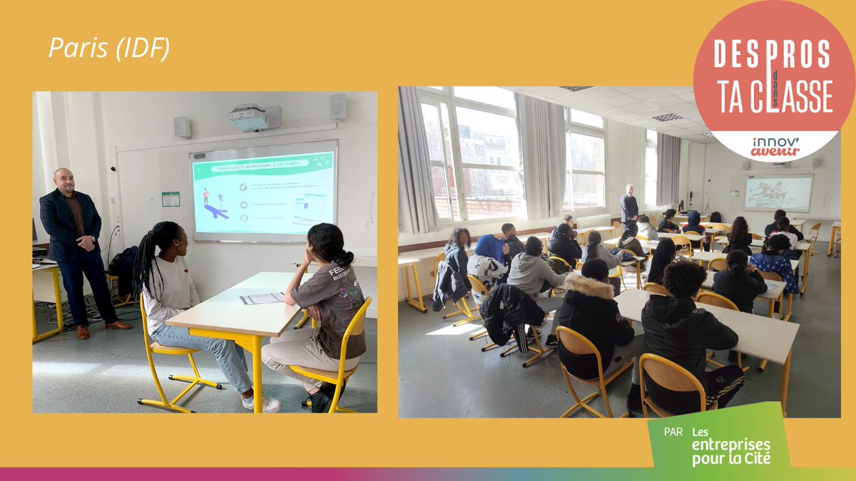 #DESPROSDANSTACLASSE Le 27.03, le binôme Naïm Bounaas &amp; Mustapha Erraji <a href="/Infosys/">Infosys</a> sur les #Codes de la communication au sein du collège Boris Vian (Paris 17e)😀
 "Les interventions se sont très bien passées. Les élèves étaient motivés et le timing bien respecté !" (Naïm)