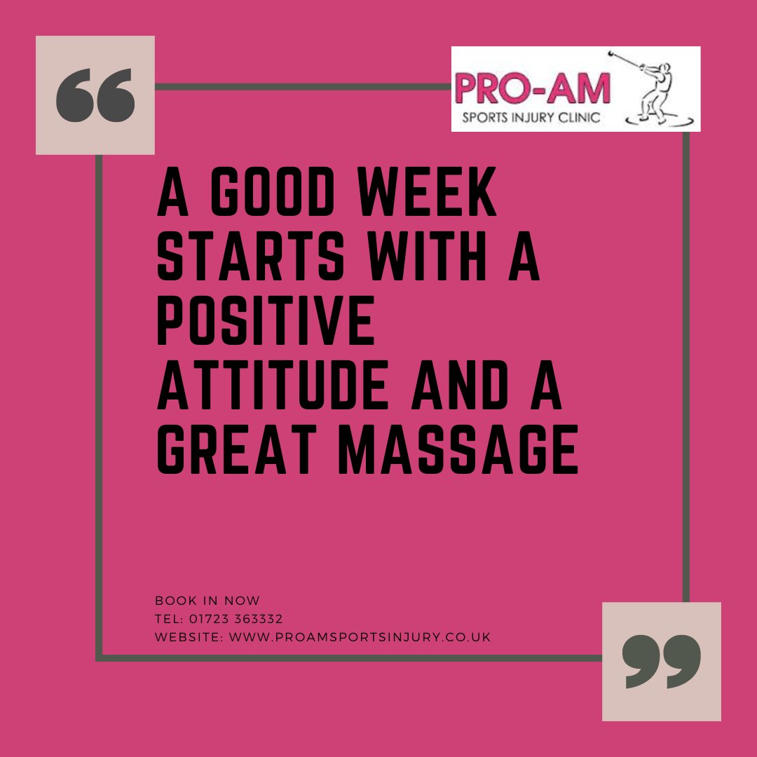 #MondayMotivation #sportstherapy #sportsmassage #Scarborough
