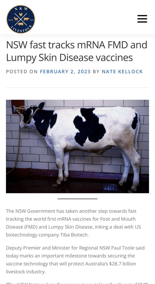 Australia seems determined to vaccinate us through our food supply. Please retweet this so I can hear from biologists and experts. Will cooking the meat make it safe to consume? If not, what do we do? They’re making it mandatory it seems. By the way “NSW” is New South Wales.