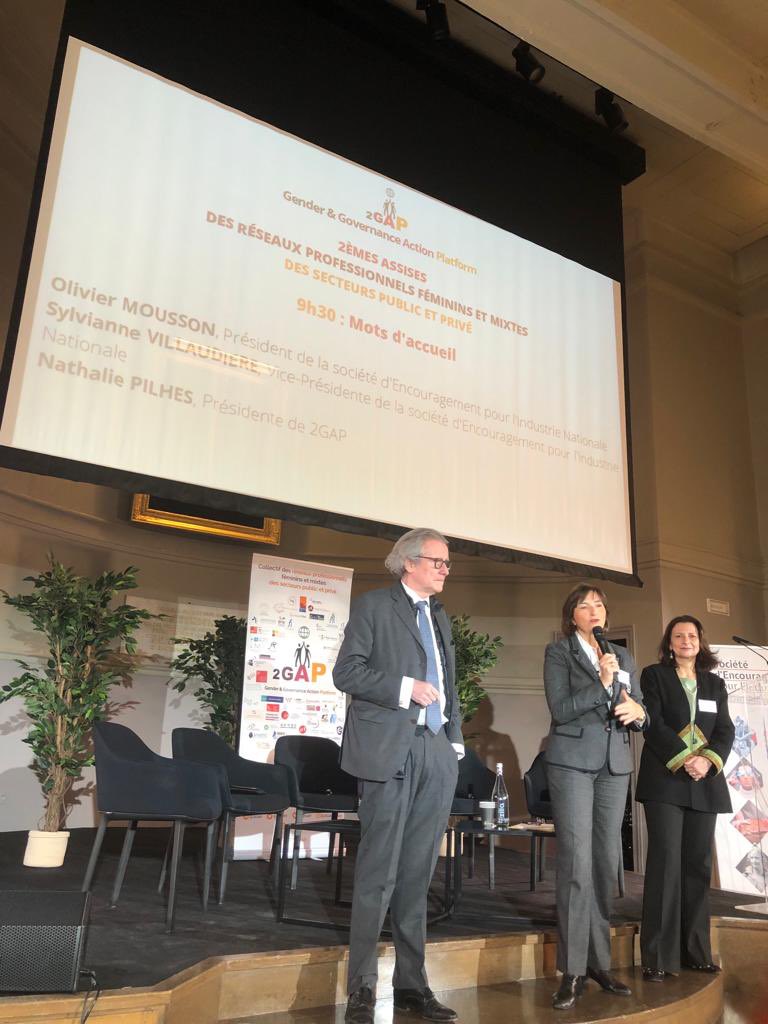 Les assises de 2GAP <a href="/2gapF/">2Gap France</a> sont ouvertes  par la présidente <a href="/nathaliepilhes/">Nathalie Pilhes</a> à la société d’encouragement pour l’industrie nationale . Ravie de représenter <a href="/f_inge/">Femmes Ingénieures</a> et de fêter l’anniversaire de sa création en 2021 !A ce jour 75 réseaux membres !