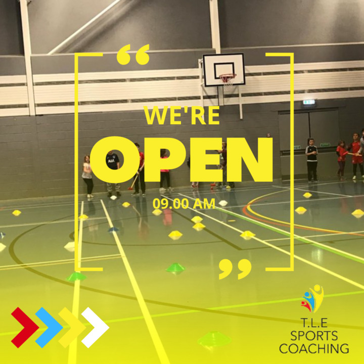 Our team are ready our doors are open so lets kick start our Easter Active Camps... #TLESports 🟥 🟦 🟨