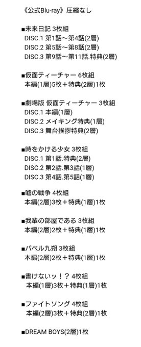 ◼未来日記◼仮面ティーチャー◼時をかける少女◼嘘の戦争◼我輩の部屋である◼バベル九朔◼書けないッ!?◼ファイトソング◼D