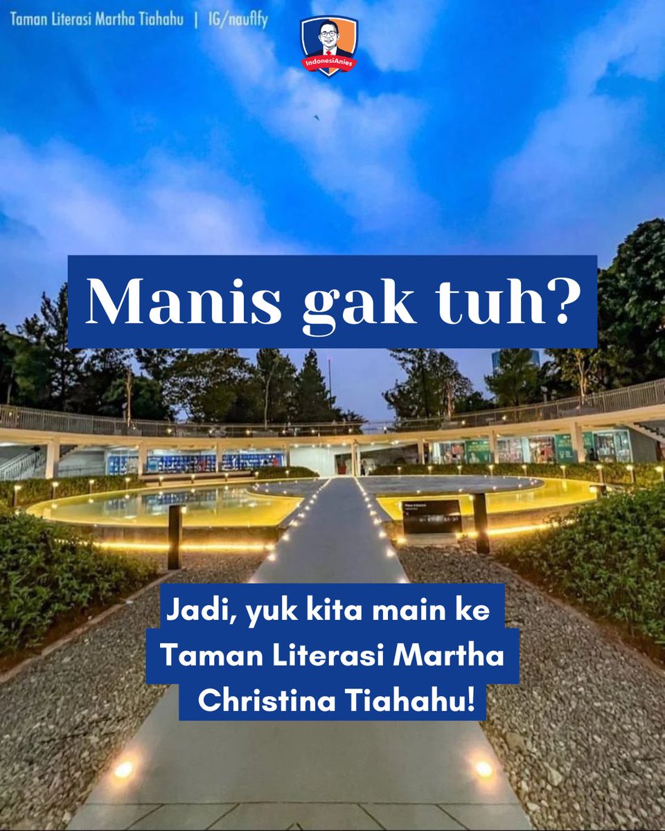indonesianies_'s tweet photo. Nama taman yang direvitalisasi Pak @aniesbaswedan ini ternyata terispirasi dari pahlawan perempuan asal Ambon, lho. Jadi tau kan, kalo Pak Anies sangat menghargai perempuan tanpa melihat asal daerahnya juga.

Emang termanis deh!🥰

@AnchaJie_ 
#RelawanIndonesiAnies #AniesBaswedan #Anies #RekamJejakAnies #Pilpres2024