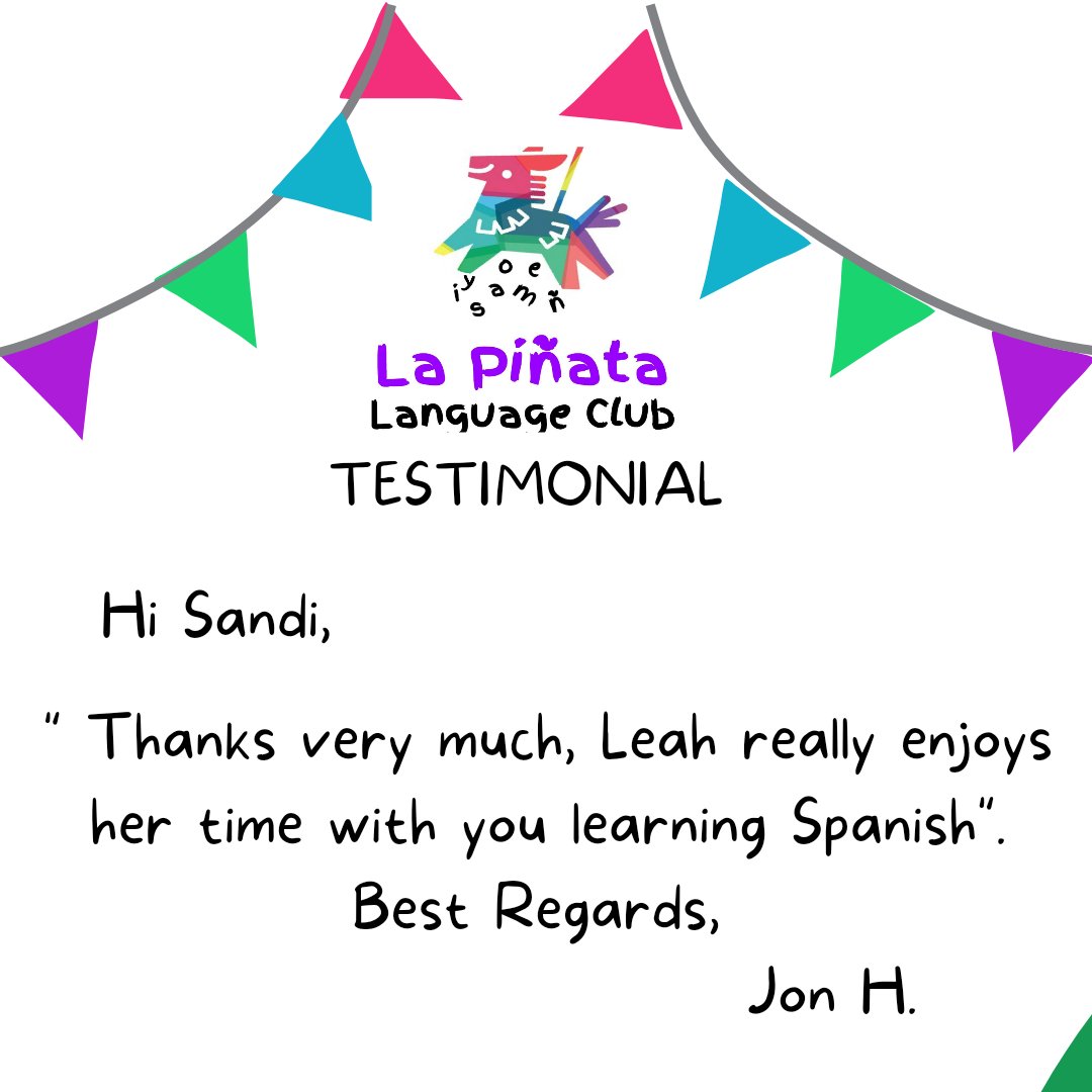 PinataLanguage's tweet image. Awe, we really appreciate when the parents let us know the children like our lessons. It's always a way  to continue improvement in our work.😃🙌🏽🙏🏽🙏🏽🙏🏽