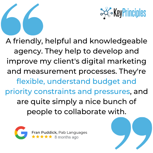 KeyPrinciples's tweet image. 🎉 It’s our 18th Birthday! Key Principles was formed in April 2005, serving local businesses as their trusted team of marketing consultants.
Swipe to see what some of our clients have said over the past year!
Get your free audit today! - keyprinciples.co.uk/free-audit/