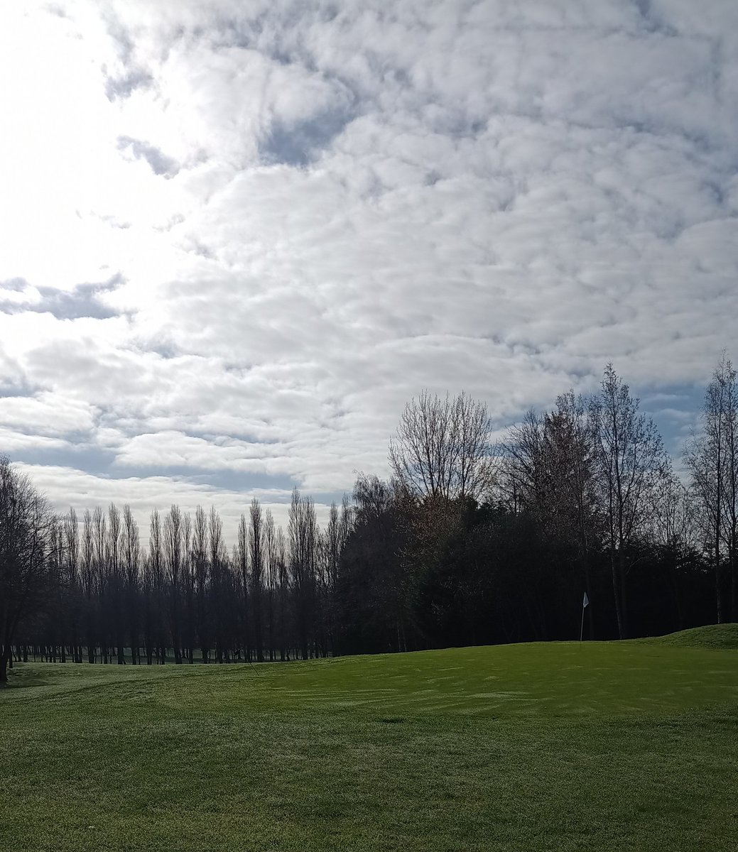 Fair weather clouds, not rain clouds!! Course is open but still wet in places. Book a tee time and get out in the sun. Enjoy
