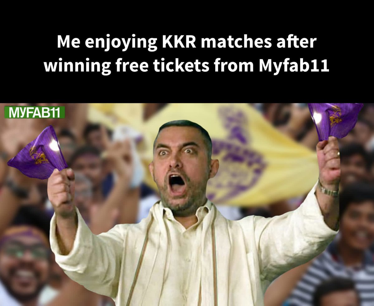 Feels like a dream come true❤️ By just playing fantasy cricket on Myfab11, I was able to bag the tickets to KKR match 😍.                     #CricketMatlabMyFab11
