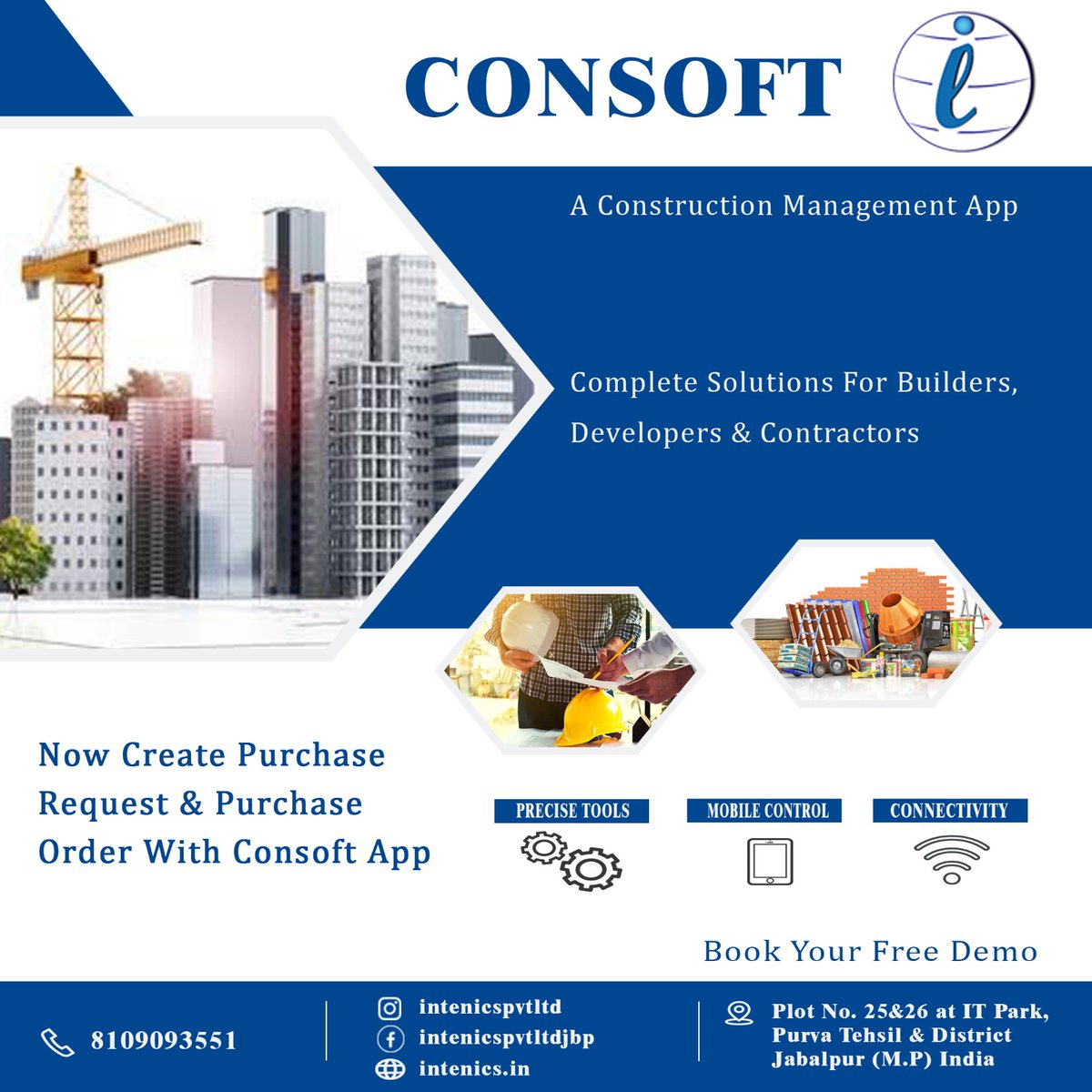 intenicspvtltd's tweet image. What Are the Material requirements For The project Can be Requested through the App & After Approval Same Can Be Send to Supplier
Or Dealer.
Feel Free To Contact us on +918109093551
#consoft
#builerssoftware
#developersoftware
#contractorsoftware
#managementsoftware