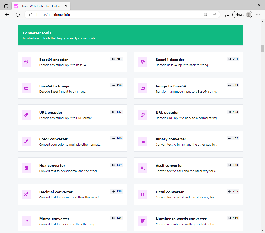 ToolkitNow's tweet image. Looking for a free online tool to help you encode and decode URLs? Try our URL encoder and decoder today! #URLEncoding #URLDecoding #FreeTools
Online Web Tools - Free Online ToolKit (toolkitnow.info)