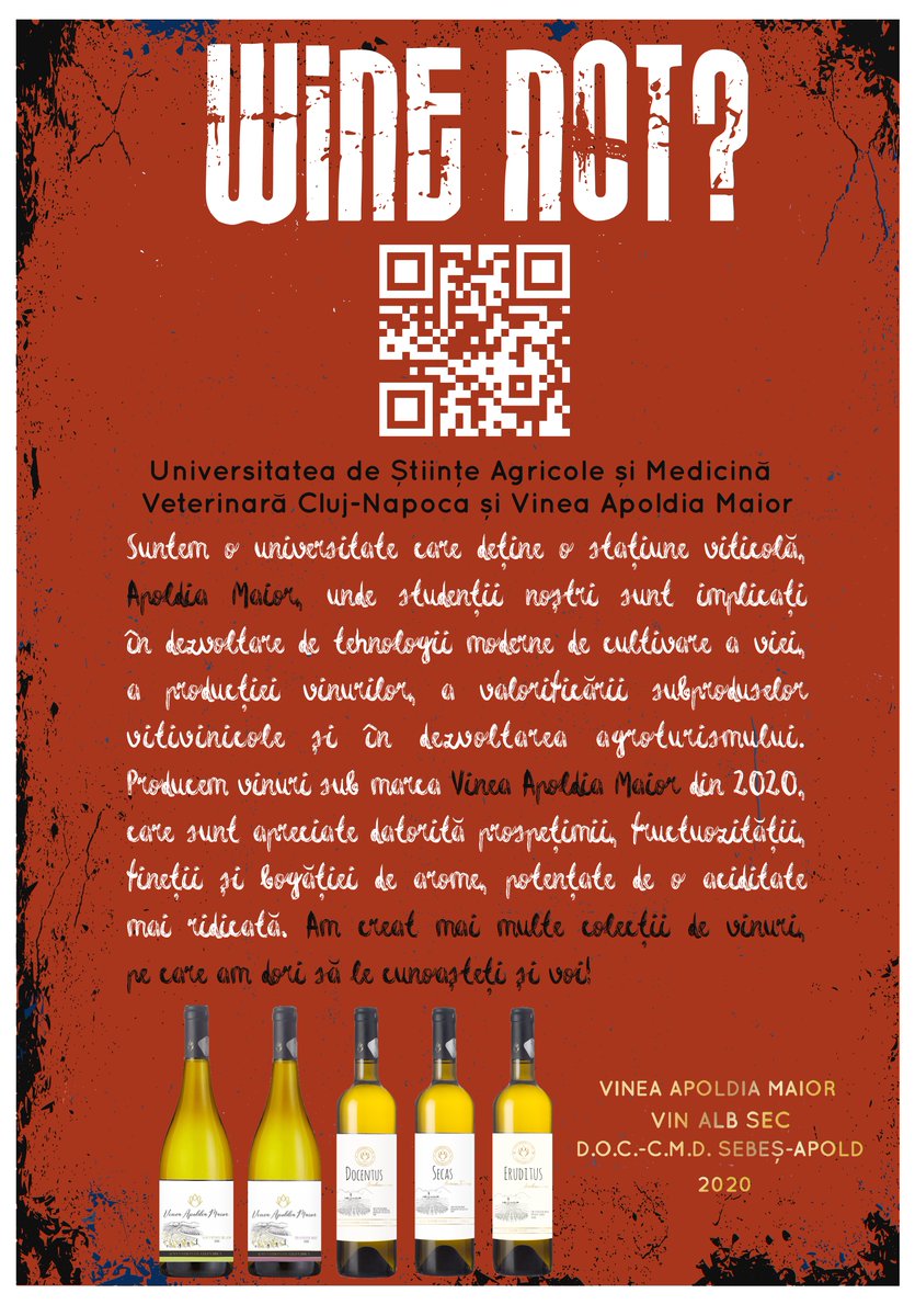 😊👨‍🎓🎉🍇🥂💙💚 WINE NOT?, oferta pentru toți studenții: vinurile de la Vinea Apoldia Maior, din colecțiile 2020, la prețul de 15 lei/butelie! Lansăm această ofertă în pragul Sărbătorilor Pascale și vă așteptăm cu bucurie! #winesharingisgood #winenot #studentslife #usamvcluj