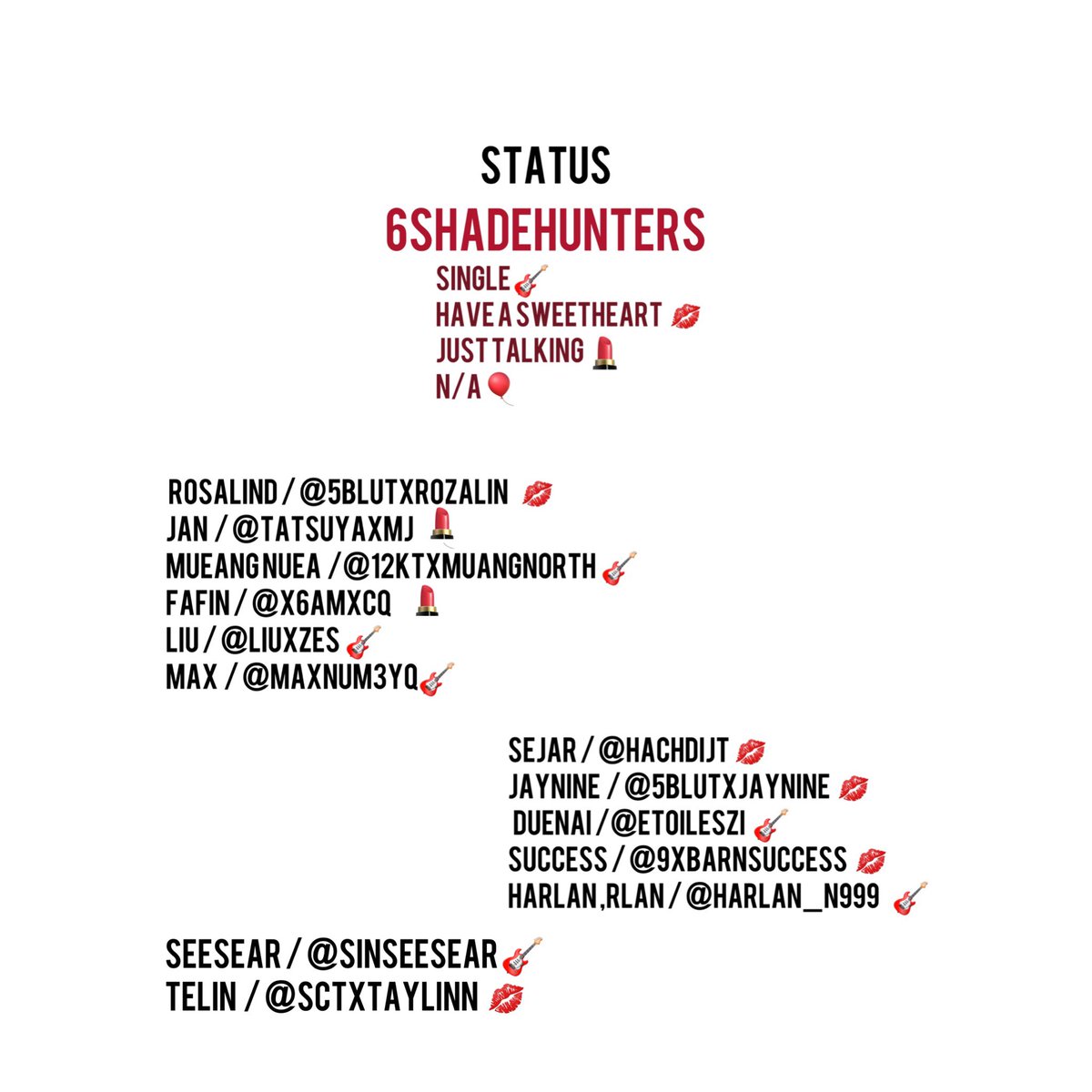 6SHADEHUNTERS | ฟอลไปเพราะแอคออฟเหงาสุดสุด (@6_shadehunters) on Twitter photo 