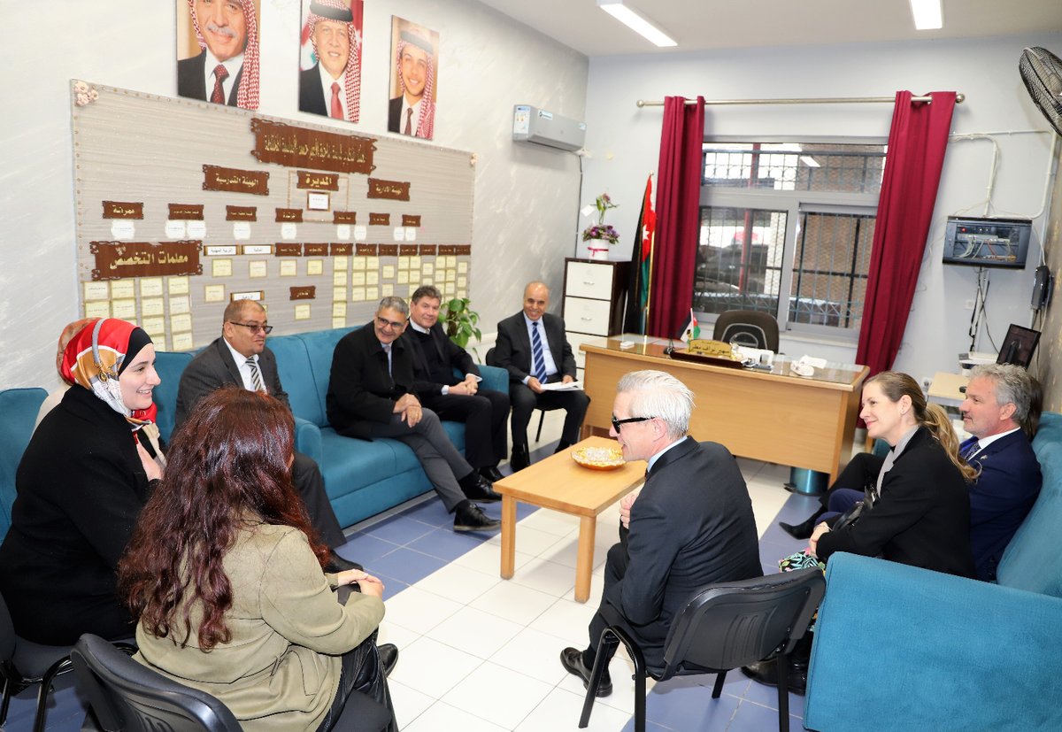 EUinJordan's tweet photo. which seeks to provide equitable access and quality education for refugee children in #Jordan, visited the Dahiyet Al Ameer Hasan Primary School. https://t.co/o95umEOQ0L