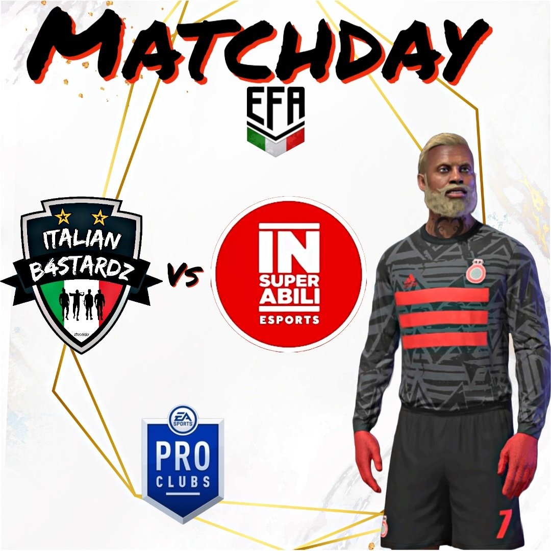 🔹MATCHDAY🔹
🔜 Questa sera!

🗓 12a Giornata 
🏆 <a href="/_Efa_Italy_/">Work in progress</a>
🕥 23:00
🆚 INsuperABILI

#ForzaItali4nB4stardz
<a href="/pctransfermarkt/">🇮🇹 PRO CLUBS TRANSFERMARKT🔍</a> <a href="/tanadelproclub/">La Tana del ProClub</a> <a href="/vGamesRT/">vGamesRT 🔄</a> <a href="/KickOff_ProClub/">Kick-Off</a>