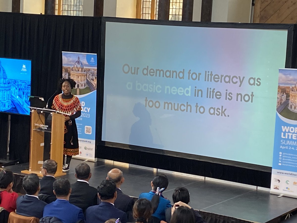 sarahmears10's tweet photo. Attending #WorldLiteracySummit2023  @literacy_summit hearing from amazing @staceyfru  16 year old South African award winning author, campaigner and powerful speaker-inspiring https://t.co/hDZcxOEBT8