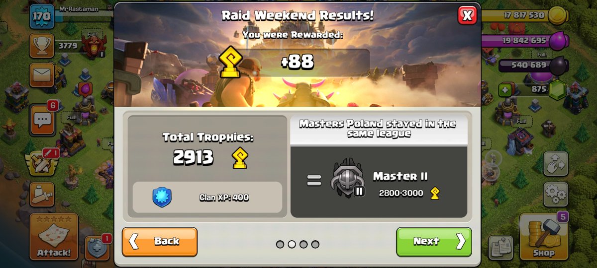 Damian29716721's tweet photo. Raid Weekend has finished ⚔️
How about score in your Clan?
See next time in Clan Raid Weekend!
#ClashOfClans #ClashOn #ClanRaid #Clan #Weekend https://t.co/ZG1LYBFGWP